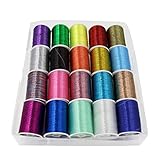 SUPVOX 20 Spulen Metallic Stickgarn DIY Manueller Nähgarn Set (Multicolor)