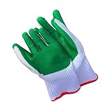 Mehrzweck-Arbeitshandschuhe, Gummi-Latex-beschichtete Arbeitshandschuhe, Sicherheitshandschuhe, Gartenarbeit, Tauchhandschuhe, Handfläche getaucht, atmungsaktiv, leicht, rutschfest, Strickhandschuhe