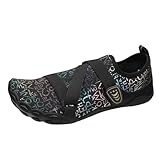 Generisch Wasserschuhe Barfuß Schuhe Badeschuhe Surfschuhe Neoprenschuhe Herren Damen Aquaschuhe Bequeme (Black Gr.41)