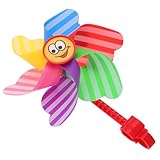Anneome Kinderfahrrad Windmühle Kunststoff Pinwheel Zubehör Bunte Drehbare Dekoration für Fahrrad und Roller Leichtes Robustes Material Einfache Montage für Outdoor Spielspaß