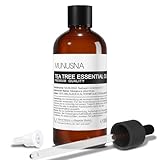 Teebaumöl Ätherisches Öl 100ML, MUNUSNA Tea Tree Oil 100% Rein Naturrein Vegan, Ätherische Öle Teebaum für Haut, Gesicht, Haare, Nagel, Duftöl Teebaum Öl für Aroma Diffuser