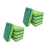 5pcs/10pcs Küchengerichte Schwamm Für Küchen Und Badreinigung Effizienter Absorption Und Fleckenentfernung Pinsel Holzzellstoffschwamm
