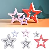 3 Stück Silikonformen Gießformen Weihnachten Stern,Silikonform Stern,Sterne Silikonform Weihnachten,Sterne Giessformen Silikon,DIY Weihnachten Handwerk,Kerzenformen Zum Gießen für Kerzen Handwerk