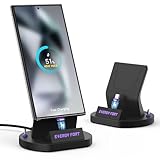Induktive Ladestation für Samsung, Wireless Charger Stand Kompatibel mit Samsung Galaxy A16 A15 A14 A56 A55 A54 A53 A34 A06 A05s M35,Induktionsladegerät für Galaxy S25 Ultra,S24,S23 (Schwarz)