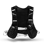Laufweste Damen und Herren - Verstellbarer Laufrucksack - Atmungsaktiv & Reflektierend - 6 Fronttaschen & 1 Rückentasche - Für Laufen, Radfahren, Marathon, Wandern - Running Vest Schnell trocknend