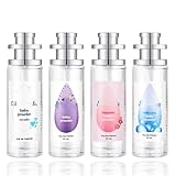 Ebyveen Baby Powder Perfume, Elyven Baby Powder Perfume, Elyven Fresh Scent Perfumes Fragrance Body, An Eau De Parfum, 35ml (Mixed 4Pcs)