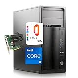 HP Workstation Z240 PC Desktop-Computer, Prozessor Core i7-6700, 32 GB RAM, Festplatte 1000 GB (512 SSD + 512 HDD), Videokarte Nvidia Quadro K2000 2 GB DDR5, Win 11 Pro + OFFICE 365