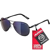 ALPINA Unisex, Sonnenbrille, Black Matt, Einheitsgröße