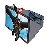 BriskyM Handy-Bildschirmverstärker, tragbarer 3D-HD-Lupe, einziehbarer Verstärker, Smartphone-Bildschirmverstärker, Projektor, Film, Video, Vergrößerer, Telefonhalter, Ständer (weiß)