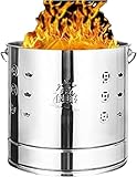 Brennender Ofen, abgefallene Blätter, brennende Feuerstelle, rauchfrei, korrosionsbeständig, hitzebeständig, Farbbeschichtung, Schornstein, kein Geruch, Trommeltank, brennender Ofen