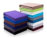 Hometex Premium Textiles Topper Spannbettlaken Spannbetttuch 180-200 x 200 cm, Bettlaken für Matratzentopper, 100% Baumwolle Jersey, Matratzen bis 10 cm, Oeko-TEX Made IN Green, Anthrazit