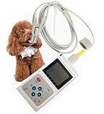 BLUEZY Tragbares Veterinär-Pulsfrequenzmessgerät, Veterinär-Pulsoximeter Mit Sonde Und USB-Kabel, Speicher- Und Wiedergabefunktion Für Katzen, Hunde, Haustiere Krankenhaus