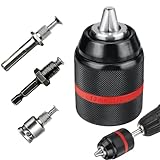 Schnellspannbohrfutter 1.5-13mm,1/2' - 20 UNF bohrfutter adapter,mit SDS-Adapterzubehör,1/4 Sechskantschaft,Bohrfutter für Schlagschrauber