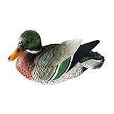 WINBST Schwan-Dekorationen, Wetterfest Harz Schwimmende Ente,Realistische Schwimmen Wilde Ente Außen Garten Teich Lockvogel Gartendekoration 22 * 12cm