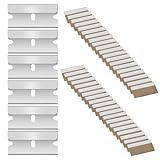 Flintronic 90 Stück Keramikfeldschaber Ersatzklingen, Schaberklingen Edelstahl, Schaber Klingen, Rasierklingen Zeranfeldkratzer, Keramikfeld, Herdschaber für Kochfeld, Backofen, Glaskeramik