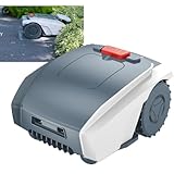 Mähroboter mit Bluetooth-App für Rasenflächen bis zu 29.000 Quadratfuß, Schnitthöhe 20-55 mm, Breite 19 cm, wasserdicht, präzise Begrenzung - Grau