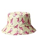 JUKOTA Unisex Fischerhut modischer Sommerhut, faltbar, Outdoor-Anglerhut, Flamingo-Muster,bucket hat damen,festival hut,fischerhut herren lustig,schlapphut damen,anglerhut damen