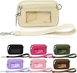 Syzplnwy Geldbörse Damen, Damen-Geldbörsen Klein, Wasserdichte Kleine Damen Brieftasche, Tragbare Handgelenktasche, Weiche und Bequeme Geldbörse mit Reißverschluss, Beige