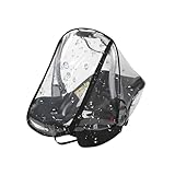 Universal Regenschutz für Babyschale, Transparent Regenverdeck Babyschale, Glasklar Regenschutz für Babyschale, Regenschutz für Babyschalen, mit Einfacher Zugang Rolltor,Trageöffnung und Luftlöchern