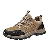 biJerou Herren-Wanderschuhe aus Wildleder für Outdoor Trekking - Robuste Bergschuhe mit Rutschfester Sohle, atmungsaktivem Design stoßdämpfender Technologie, ideal für Wanderungen und Abenteuer
