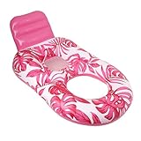 Luftmatratze Pool Wasser für Erwachsene, Pool-Flöße Schwimmsessel Mit Getränkehalter, Aufblasbare Tragbare Wasserhängematte, Sommergeschenk Wasserspielzeug für Männer Frauen, 160x120x70cm