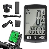 Tachometer für Fahrräder, kabellos, Fahrrad-Kilometerzähler, kabellos, Fahrrad-Geschwindigkeitsmesser, wasserdicht, leuchtend, für Fahrräder