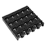 Ujjdwiurgh 20pcs RJ45 8P8C Computer Internet Netzwerk PCB Klinkenbuchse Schwarz
