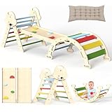 Montessori Indoor Spielset: 7-in-1 Klettergerüst mit Rutsche, Bogen & Matte für Kleinkinder und Kinder (1-3 Jahre)