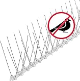 riijk 3 Meter Taubenabwehr Balkon Spikes vormontiert, Rostfreie Taubenschreck Vogelspikes, Vogelabwehr Spikes und Vogelschutz, Tierschutzkonformer Taubenschutz