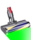 Elektrische Bürste kompatibel mit Dyson V15 V11 V10 V8 V7 – Softwalze mit LED, macht Staub sichtbar, zur Reinigung von Hartböden & Tierhaaren, Bodendüse, Ersatzbürste mit Schnellverschluss, Zubehör