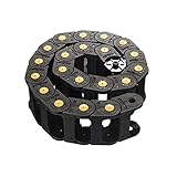 Heyiarbeit 40 x 60 mm Kunststoff-Kabelträger Schleppkette 1 m R100 mit Endverbindern, offener Typ für elektrische Maschinen, CNC, Schwarz, 1 Stück