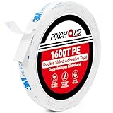 FIXCHORD 3M 1600T PE Doppelseitiges Klebeband Extra Stark, Doppelklebeband, Montageklebeband, Wasserdichtes Starkes Klebeband für Innen- und, Befestigung von Gegenständen, Bildern 3m*10mm