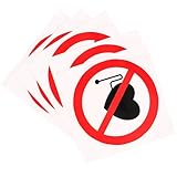 Beaupretty 5 Stück Runde Warnaufkleber Ø100mm aus Vinyl Abziehbar und Wasserfest Sicherheitswarnschild für Glatte Oberflächen ohne Beschriftung für Innen und Außenbereich