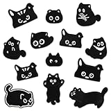 13 Patch Süße Schwarze Katze Sich Fest zum Aufbügeln, Bügelflicken Kinder Flicken, Bügel-Patches, Patches Zum Aufbügeln, Bestickte Aufnäher, Vielfältige Designs für Jeans, Hemden & Jacken