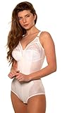 Istintiva Rossella - Figurformender Body Shaper Damen mit feiner Spitze und hohem Leicht wattierte Softcups ohne Bügel - Weiß 100C