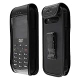 caseroxx Ledertasche mit Gürtelclip für Cat B26 in schwarz – robuste Handy-Tasche mit Sichtfenster & Gürtelclip aus Echtleder, ideal für Beruf, Freizeit, Outdoor & sicheren Transport