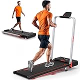 Laufband für Zuhause mit Neigung, 12km/h Laufband Klappbar mit Steigung, Walking Pad mit Armstützen, Fernbedienung und App Steuerung, für Zuhause & Büro Keine Installation