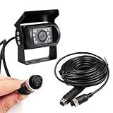 Rückfahrkamera Camecho IR Nachtsicht wasserdichte Rückfahrkamera + 10 Mt 4 Pins Kabel Kit für Auto Bus LKW Caravan Camper 12 V 24 V Einparkhilfe