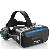 VR Brille für Handy, VR Virtual Reality Brille HD Anti-Blaulicht, VR Brille kompatibel für Android/iOS Kind Erwachsener Geschenk 4,7-7,2 Zoll