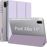 Hülle Kompatibel für Huawei Honor Pad X8a 11 Zoll, WD&CD Ultra Dünn Leder Schutzhülle mit Standfunktion Kompatibel für Honor Pad X8a 11' 2024, Lila