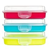 QILZO® Packung mit 3 Einheiten Sandwich-Halter, Lunch Halter, Snack Box, wiederverwendbare Lebensmittelaufbewahrung
