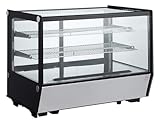 METRO Professional Tisch-Kühlvitrine GCV1160R, 88 x 56.8 x 68.6 cm, 148 L, silber / schwarz