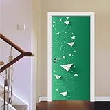 Türtapete Selbstklebend Türposter Grün Pvc Fototapete Türfolie Poster Tapete Wasserfest Abnehmbar Für Schlafzimmer Gang Tür Verschönern Deko