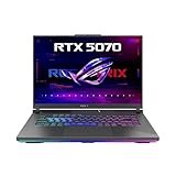 ASUS ROG Strix G16 G614PP Gaming Laptop | 16' WUXGA 16:9 165Hz IPS Display | AMD Ryzen 9 8940HX | 32GB RAM | 1TB SSD | NVIDIA RTX 5070 | Win11 Home | QWERTZ | Eclipse Gray | 3Monate GamePass