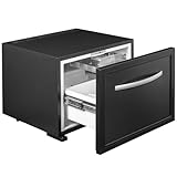 Smad 45L Auto Schubladen Kühlbox 12v 230v, Absorber Camping Kühlbox, 0-15℃, Camping Kühlschrank, Kühlbox Elektrisch für Auto, LKW, Boot, Reisemobil, Camping und Steckdose, Schwarz