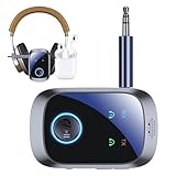 Wireless Transmitter, Audio Receiver, Hd, Double Stream Feature, LCD Screen, HiFi Stereo, Seamless Connection with Stable Signal, Designed for Tvs, Consoles, Gym Devices
