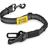 ZAUBERPFOTE Hundegurt 'Argo‘ fürs Auto – Verstellbarer Sicherheitsgurt mit Rückdämpfung & ISOFIX Anschluss – Anschnallgurt für alle Hunderassen (Schwarz, Gr. S)