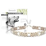 Ganzoo EM Keramik Hunde-Halsband/Paracord 550 Halsband mit Zier-Perlen und EM Tubes/EM Pipes/Größe S 33-42 cm/Dog Collar/verstellbar mit Kordelstopper/Farbe Wüsten Camouflage