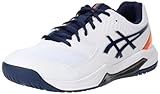 ASICS Herren Gel-Dedicate 8 Sneaker, Weiss/SCHWARZ, 42 EU