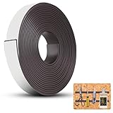 Magnetband Selbstklebend, 20mm x 4m Magnetstreifen Selbstklebend, Magnetband für Fliegengitter, Magnetband Selbstklebend Stark Für Bildschirme, Moskitonetze, Unterricht